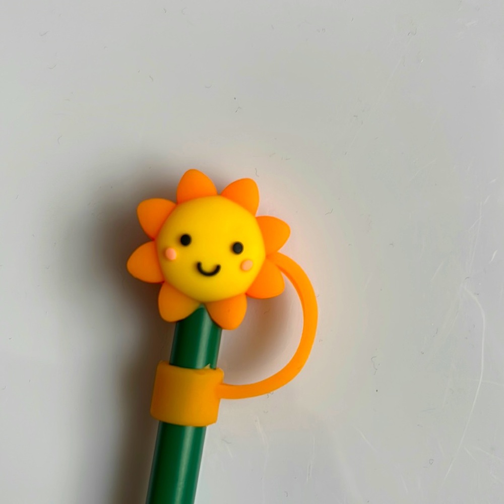 Silicone Sunshine 🌞 Starbucks Straw Topper NEW